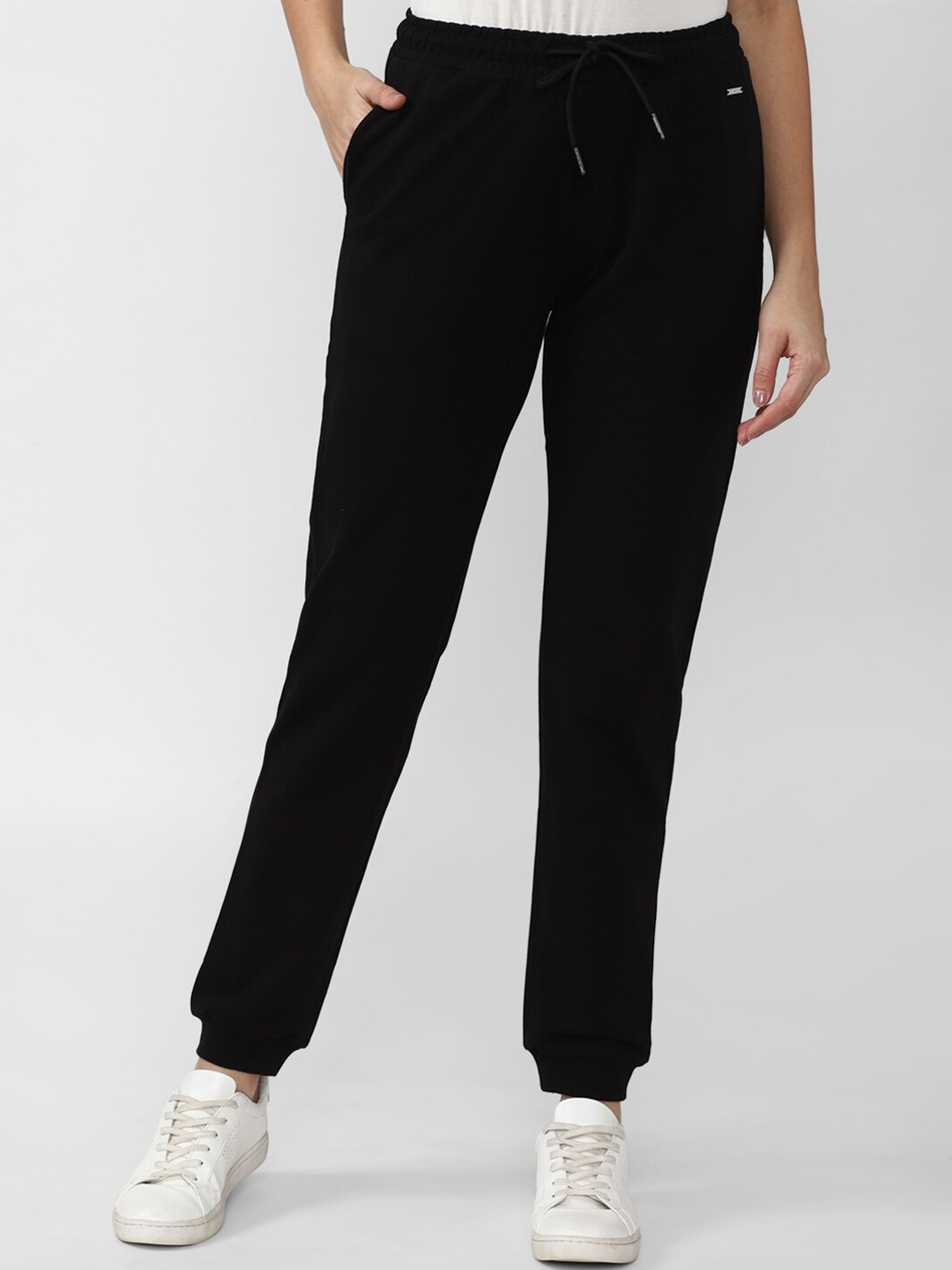 

Van Heusen Woman Women Black Solid Cotton Joggers