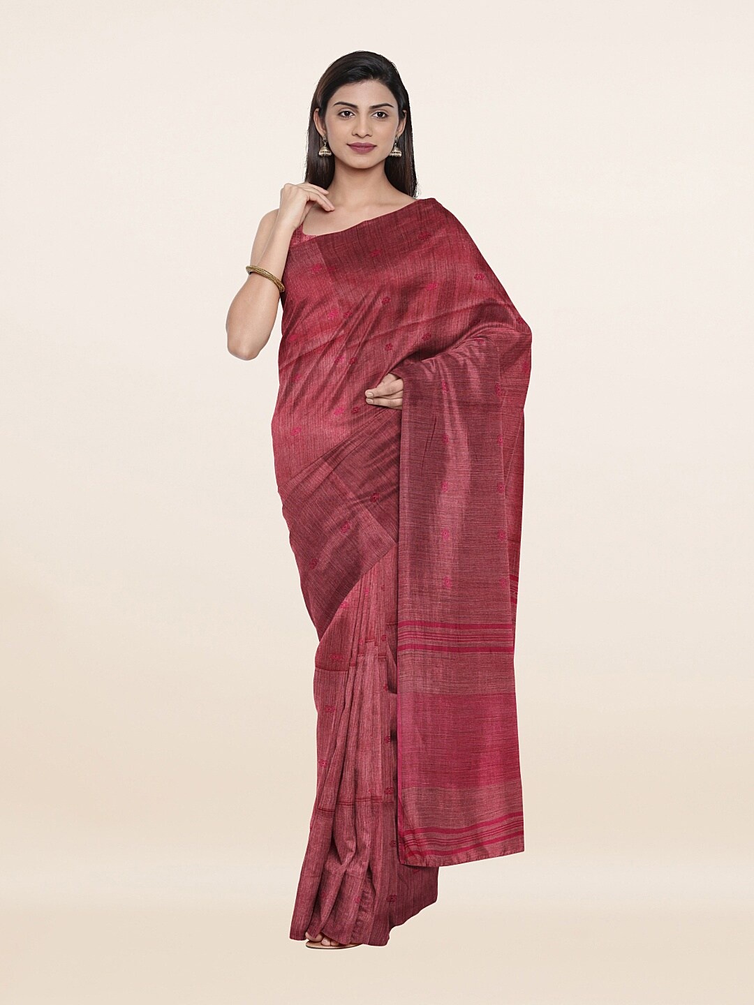 

Pothys Pink Art Silk Saree