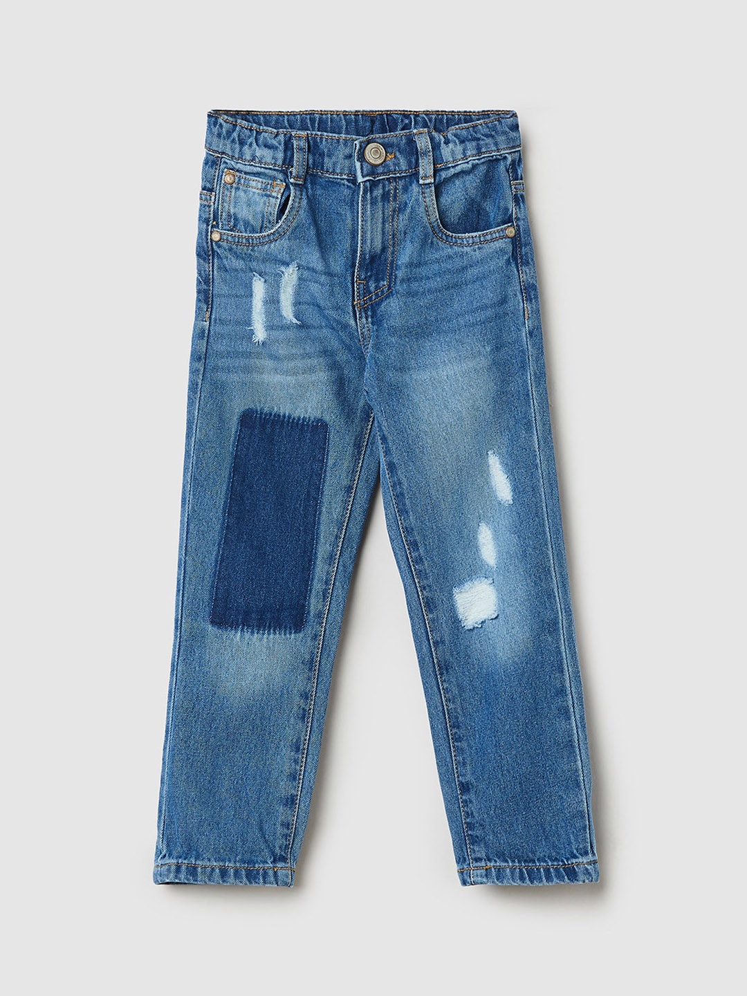 

max Boys Blue Mildly Distressed Light Fade Jeans