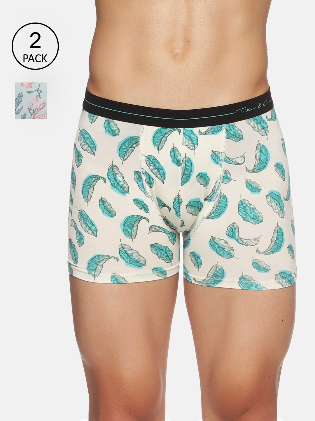 

Tailor & Circus Men Pack of 2 Pink & Green Printed Anti-Bacterial Trunks -BB_2PK_FL_SP