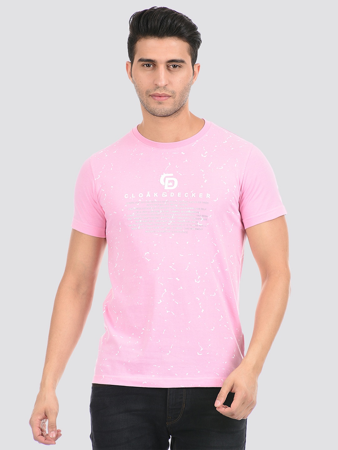 

Cloak & Decker by Monte Carlo Men Pink Printed T-shirt