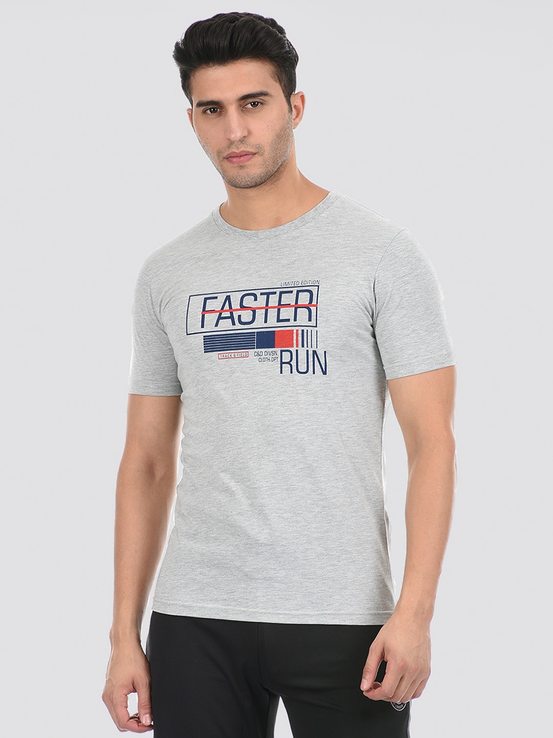 

Cloak & Decker by Monte Carlo Men Grey Typography Printed T-shirt