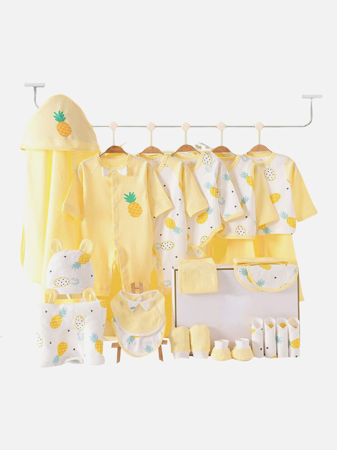 

Little Surprise Box LLP Yellow Infant 24 Pcs Baby Apparel Gift Set