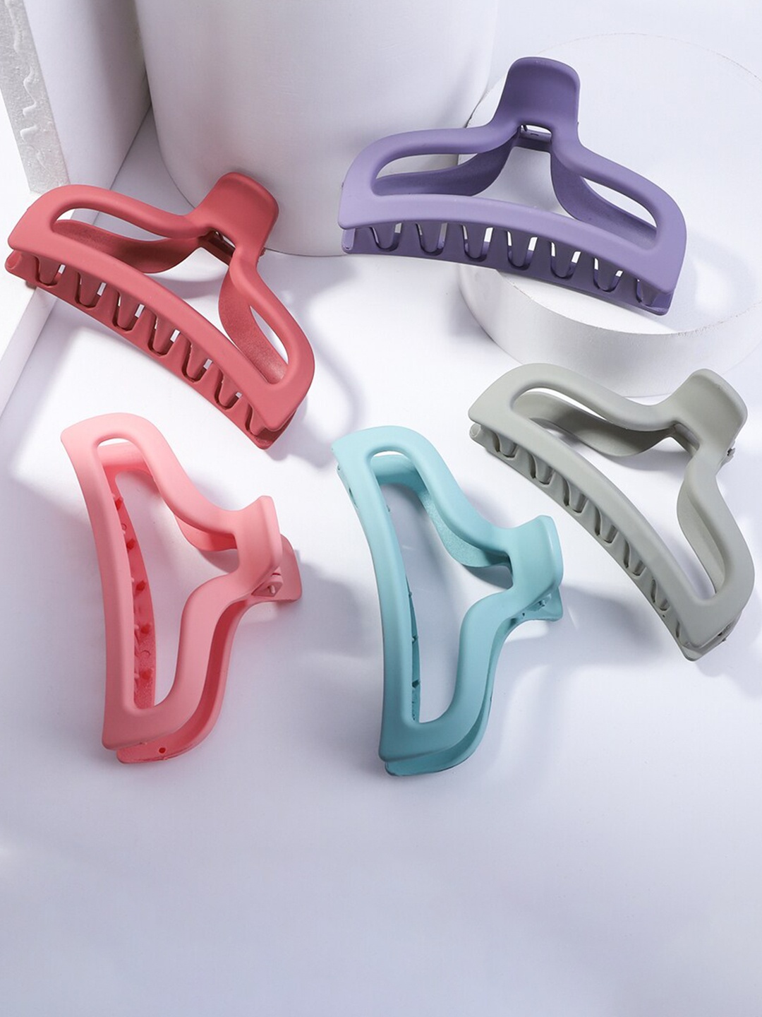 

VAGHBHATT Women Set of 5 Claw Clip, Purple