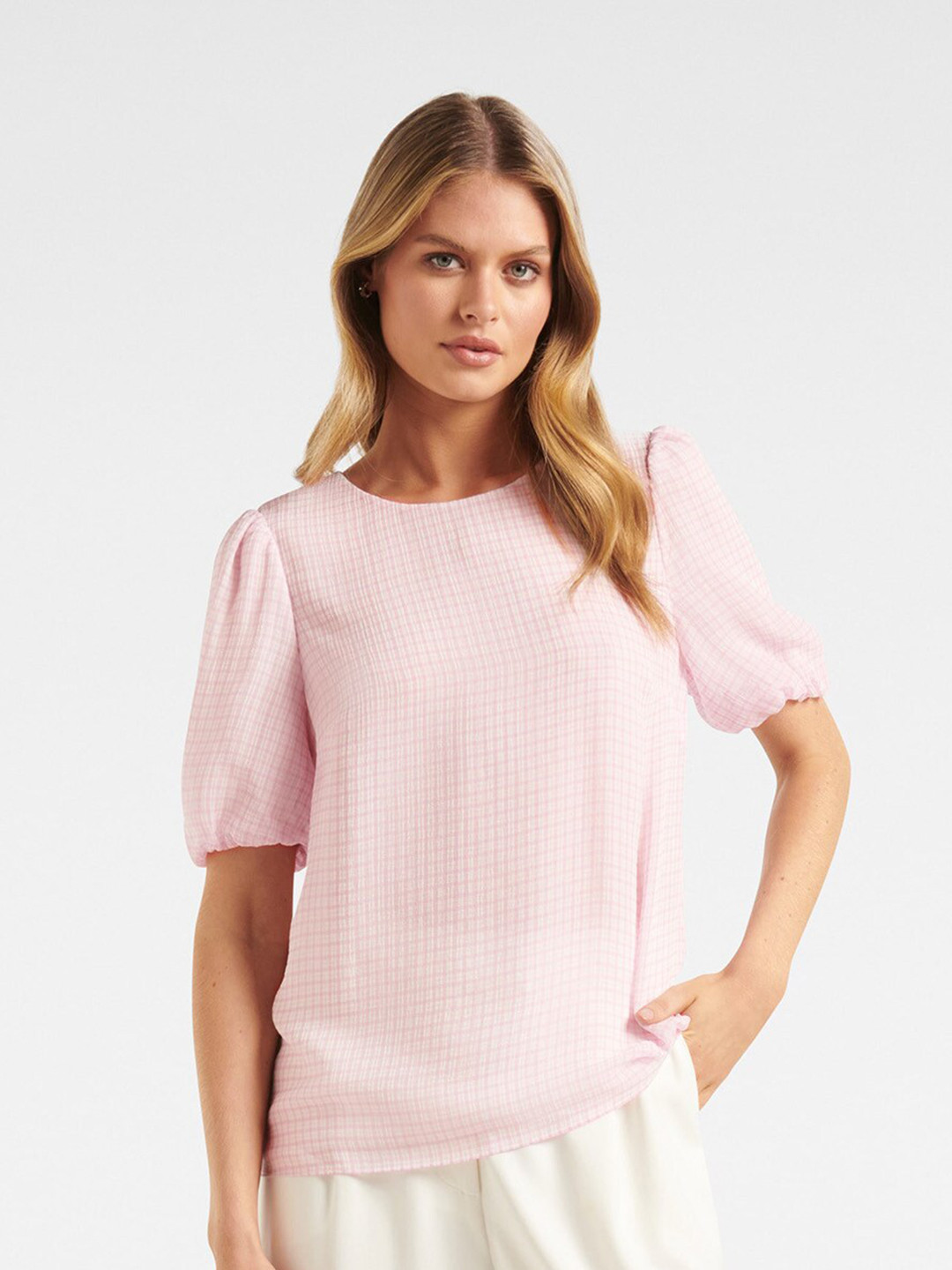

Forever New Pink Geometric Print Top