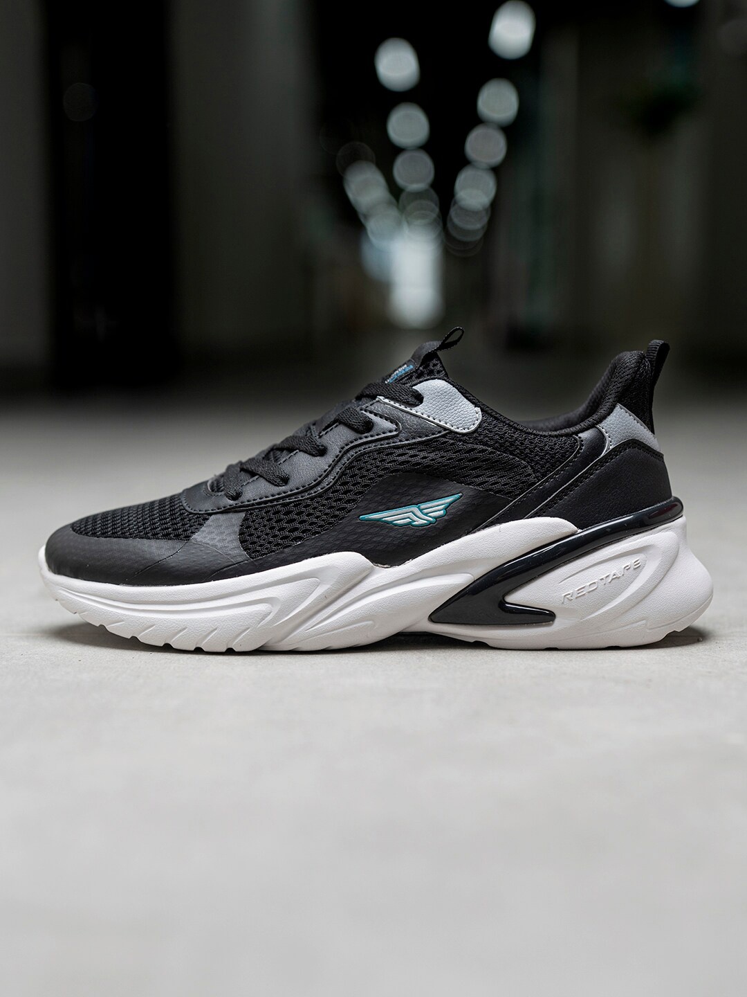 

Red Tape Men Black Mesh Walking Sports Shoes