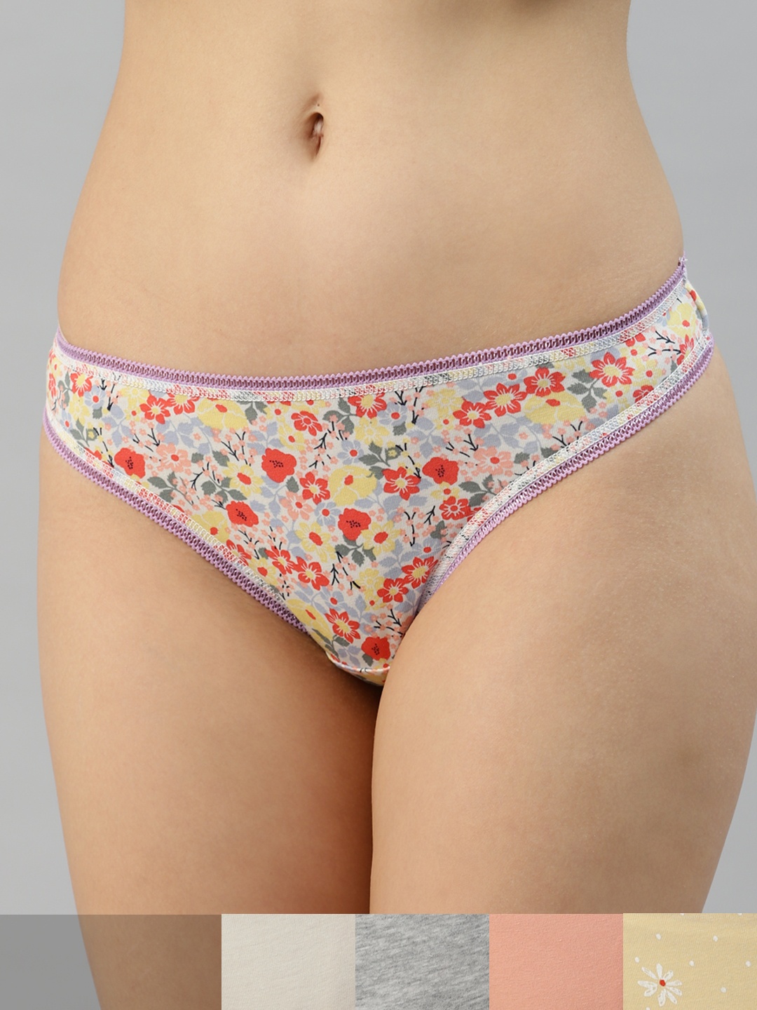 

Marks & Spencer Women Pack of 5 Thongs T614970T, Peach
