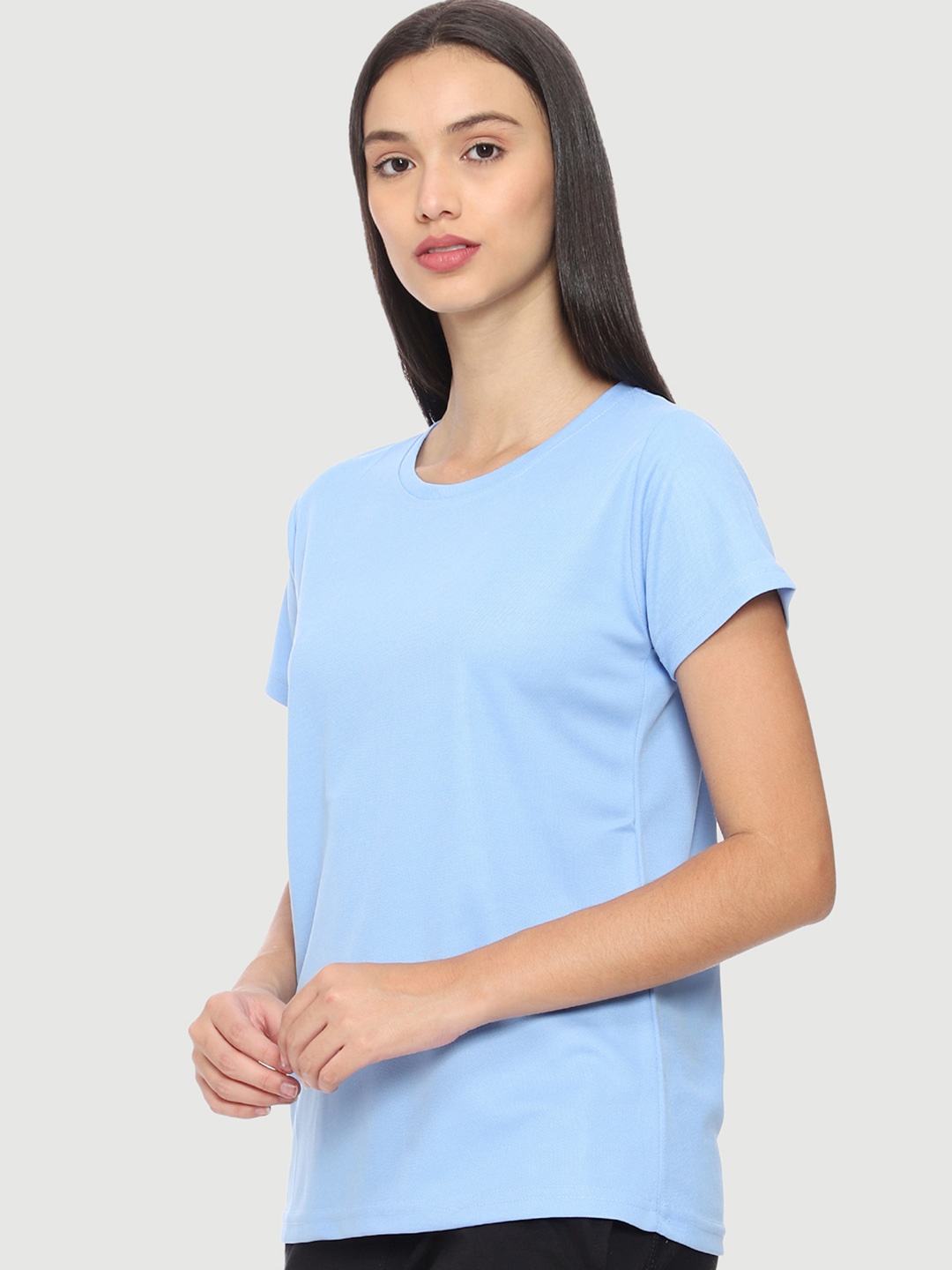 

Urban Komfort Women Blue Extended Sleeves T-shirt