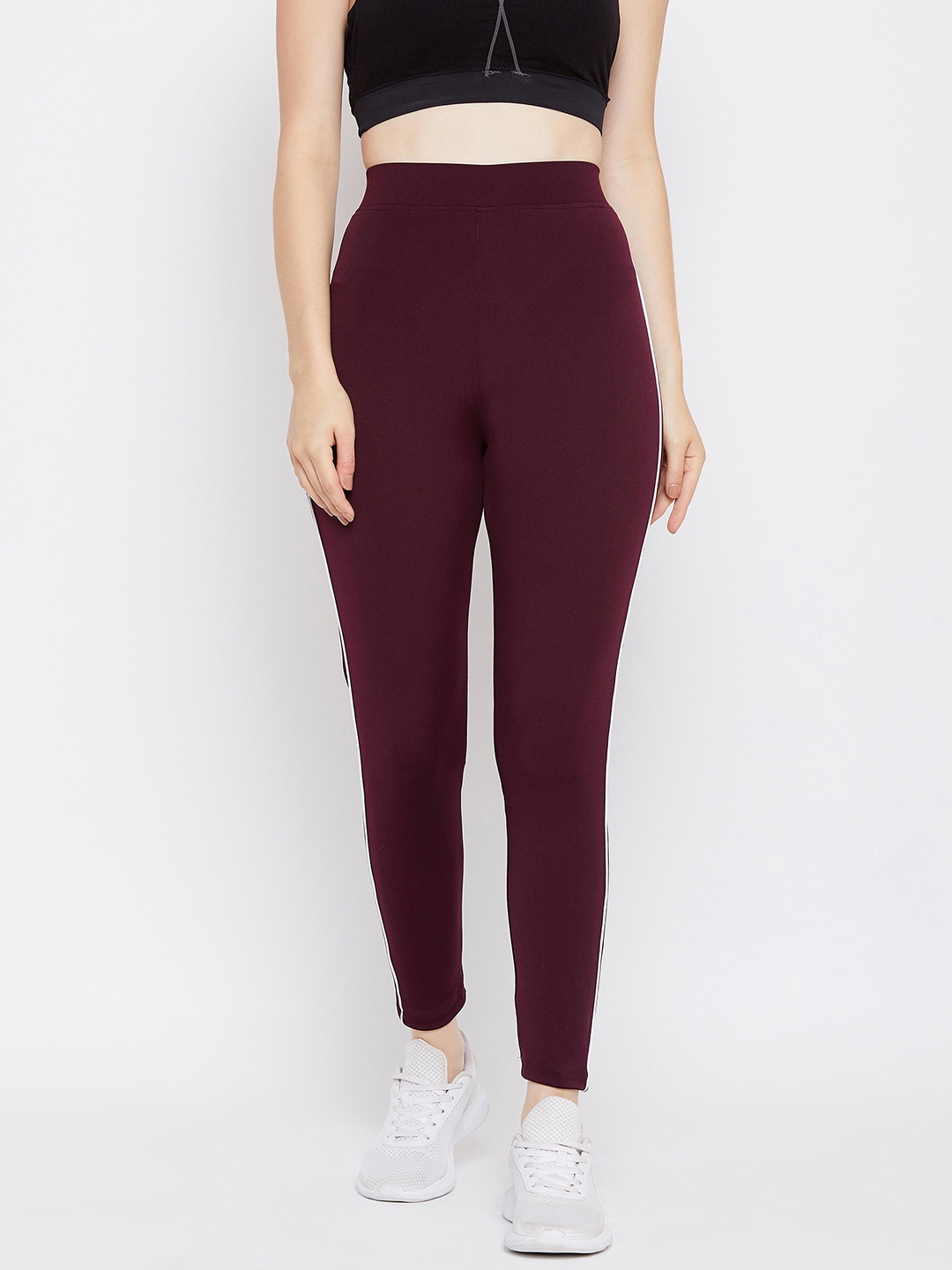 

Urban Komfort Women Burgundy Solid Slim Fit Track pant