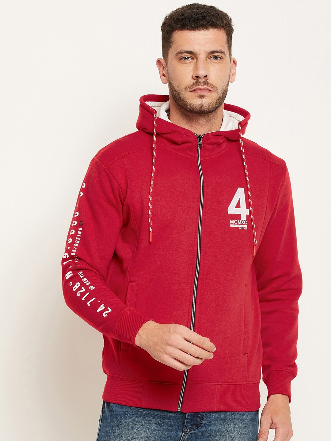 

Duke Men Red Hooded Sweatshirt