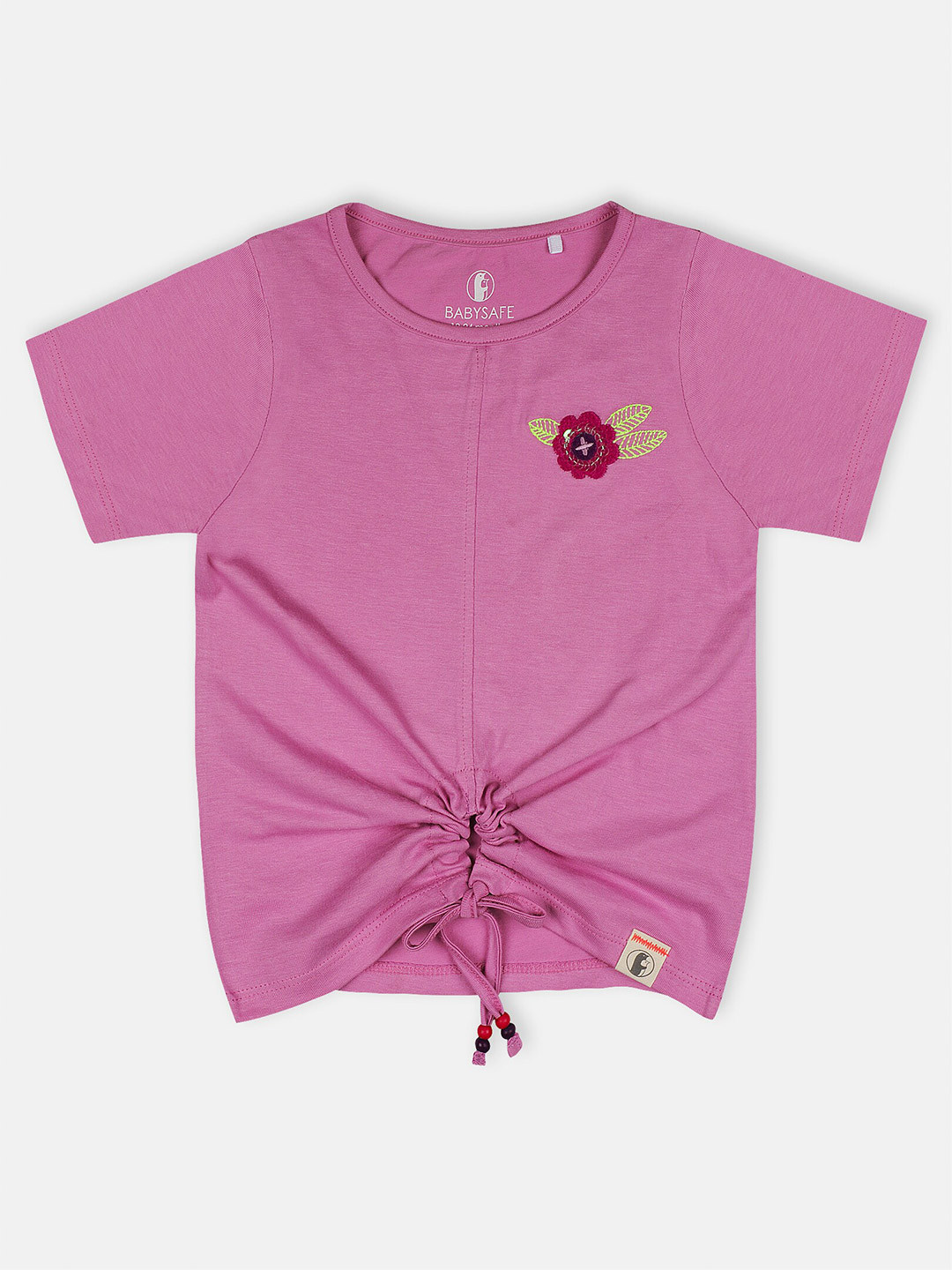 

Babysafe Girls Pink Ruched Regular Top