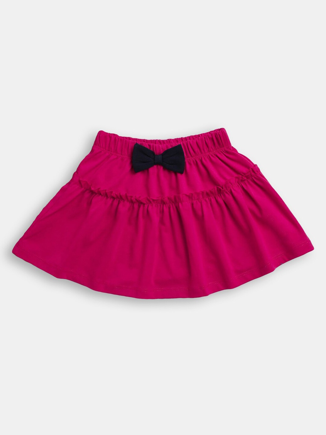 

Hopscotch Kids Girls Magenta Solid A-Line Knee-Length Skirt