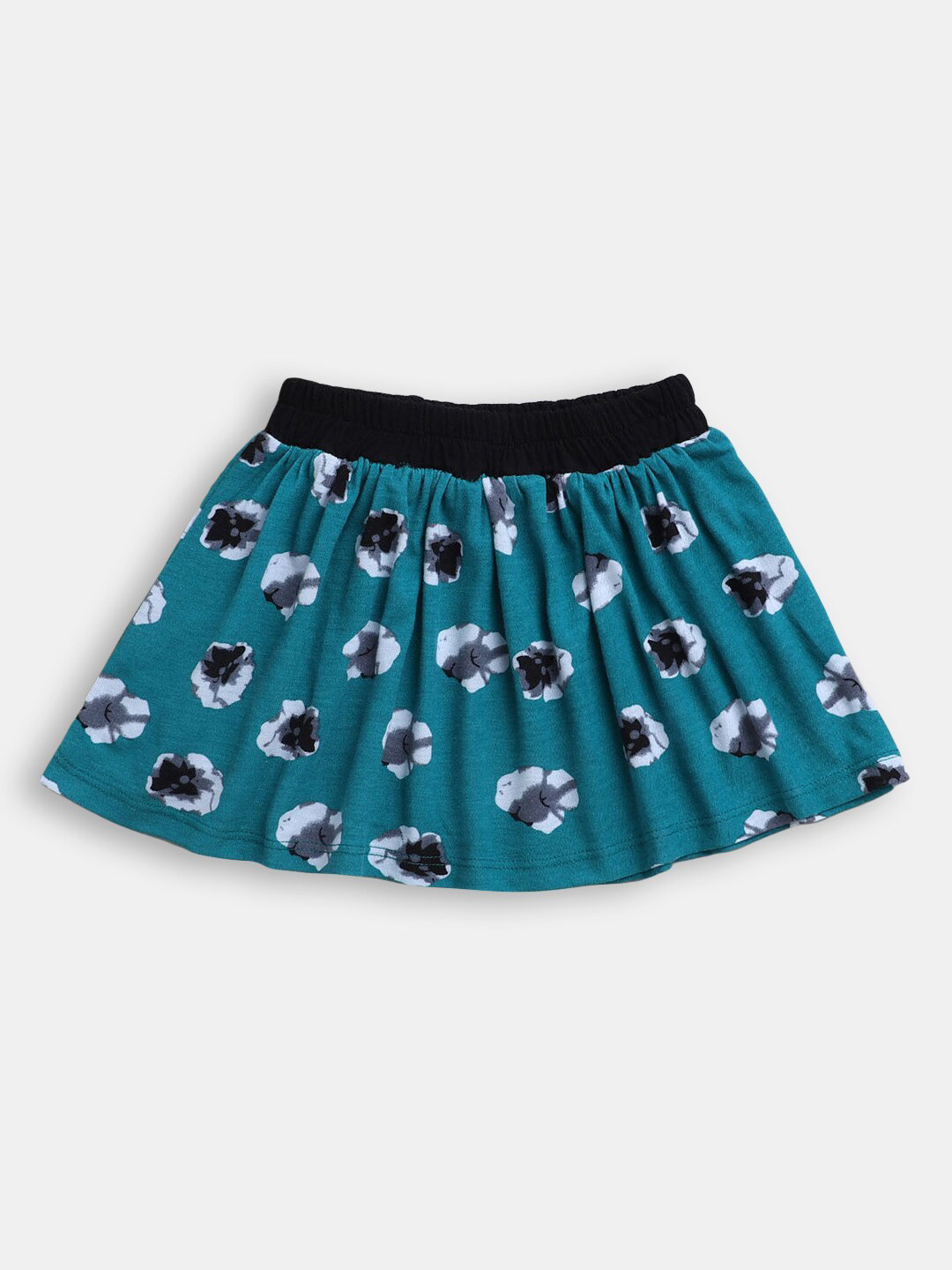 

Hopscotch Girls Blue & Grey Printed A-Line Skirt