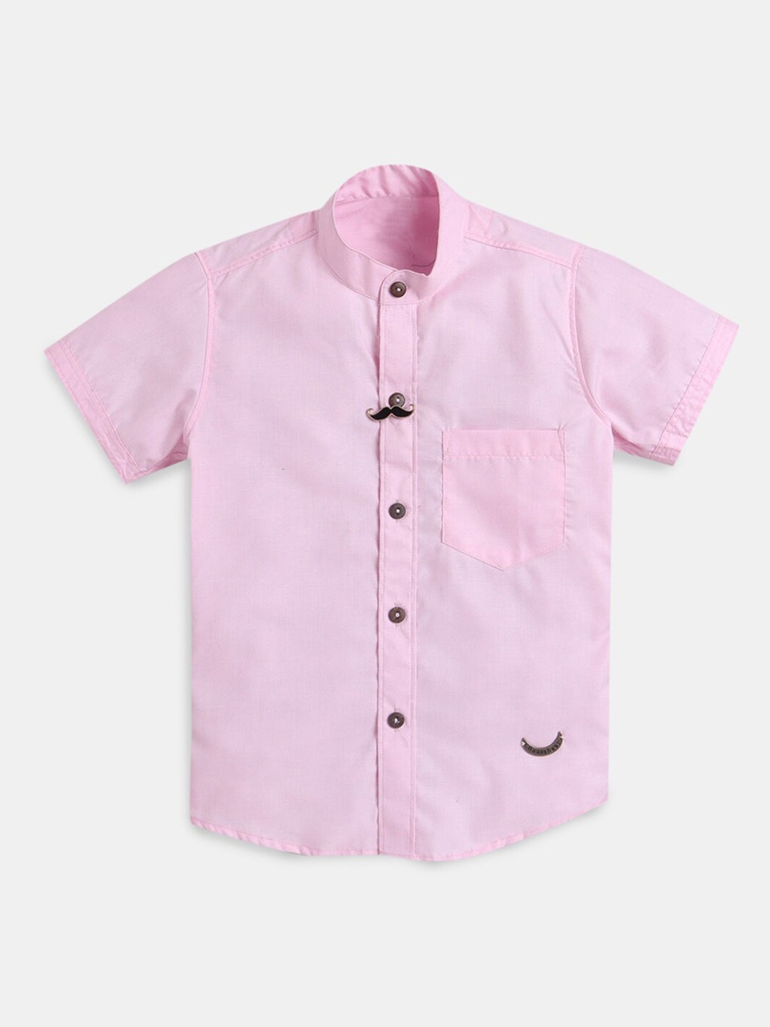 

Hopscotch Boys Pink Solid Casual Cotton Shirt