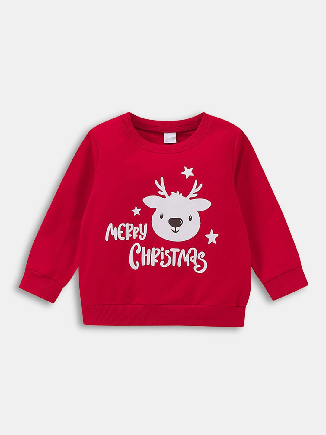 

Hopscotch Boys Red Printed Full-Sleeve Sweatshirt