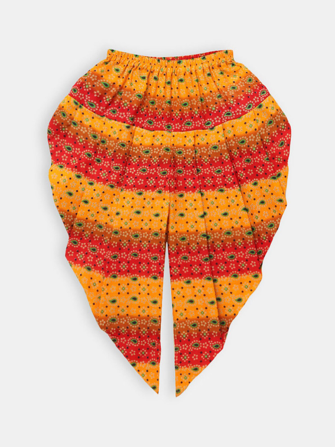 

Hopscotch Girls Yellow & Red Ethnic Motifs Printed Salwar, Multi