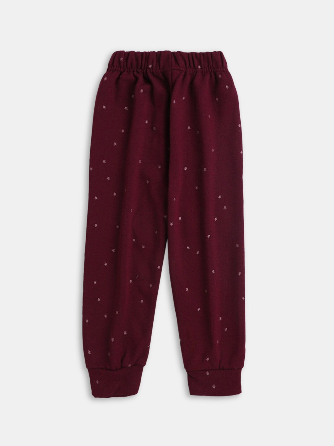 

Hopscotch Kids Girls Magenta Printed Joggers