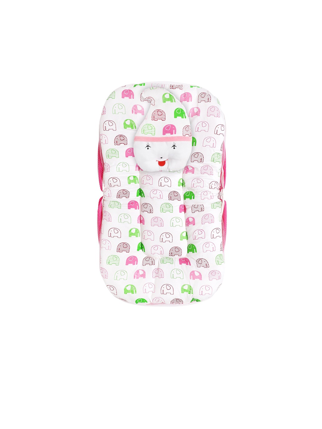 

Superminis Infants Pink Printed Bedding Set With Mosquito Net