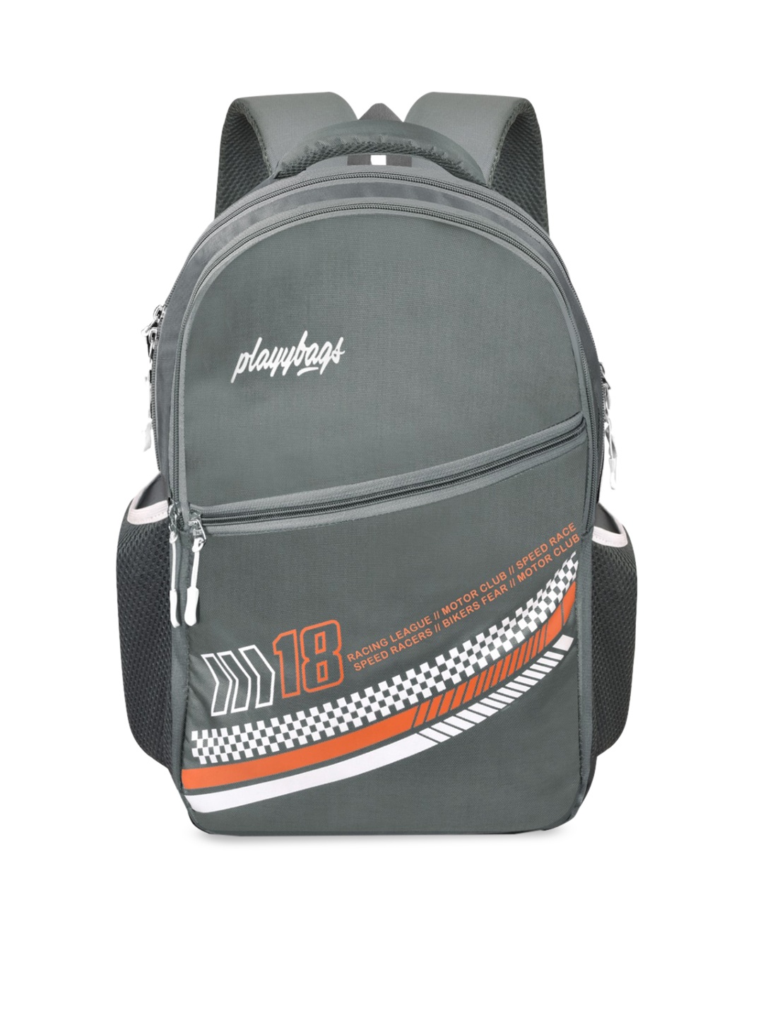 

PLAYYBAGS Unisex Grey & White Backpack