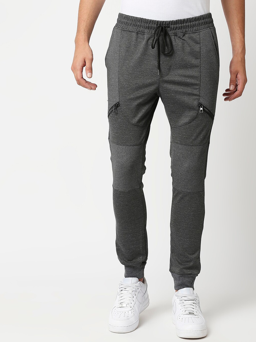 

WAIMEA Men Grey Melange Solid Joggers