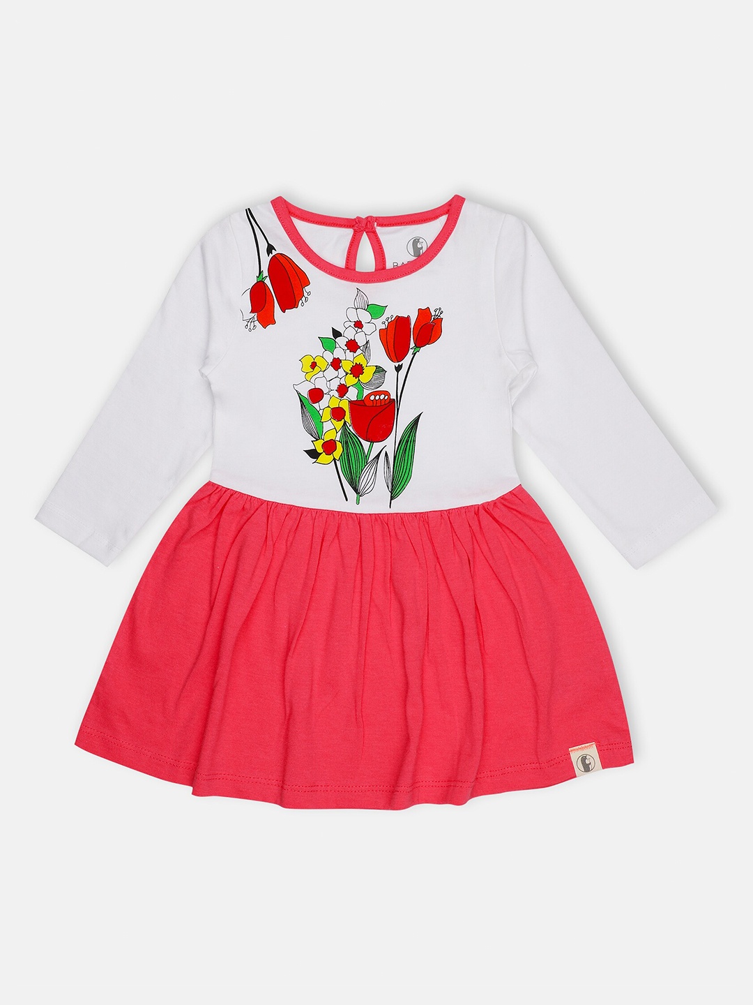 

Babysafe Kids Girls White Floral Flared Dress