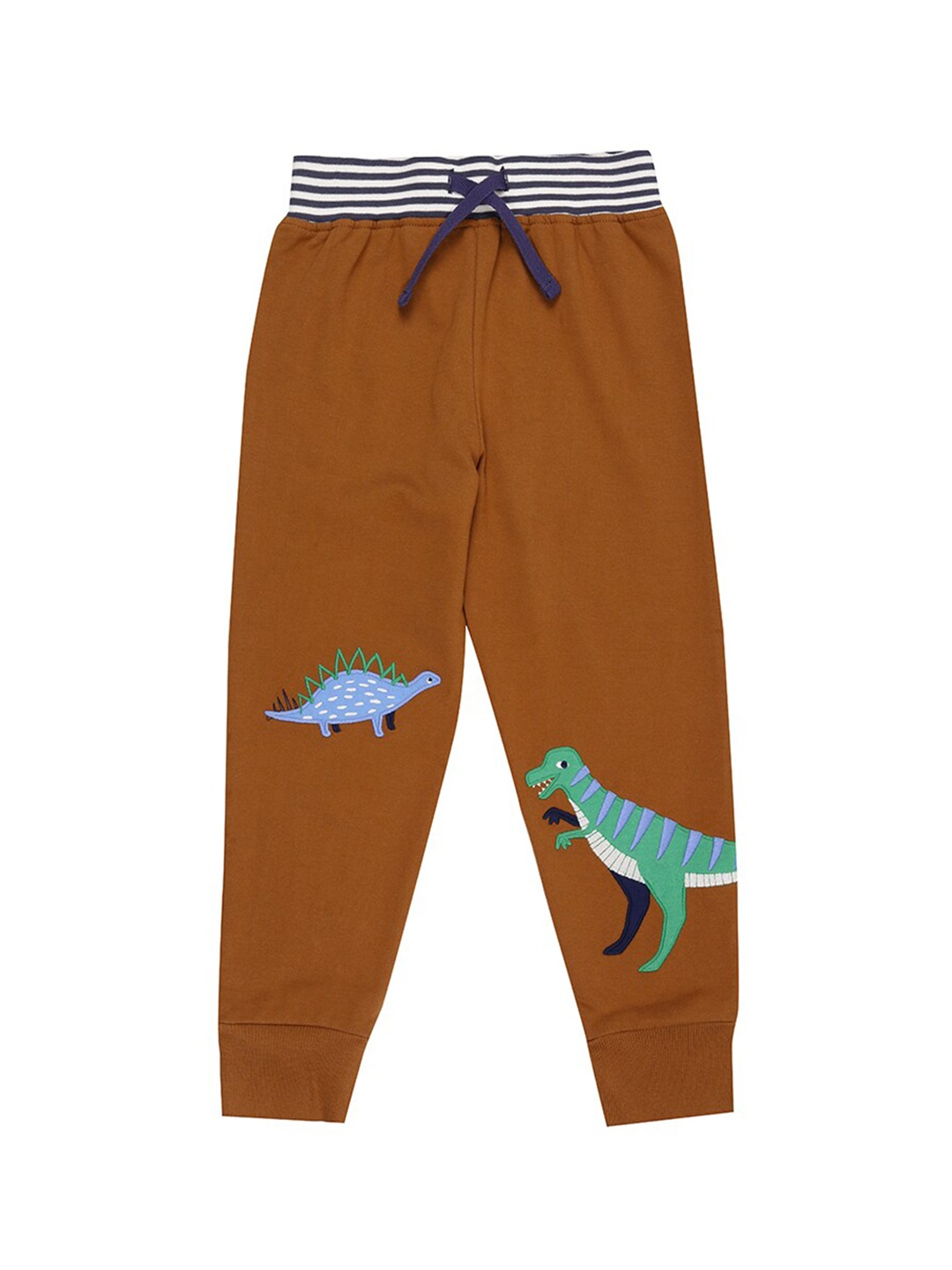 

Lilly and Sid Boys Brown Printed Joggers Trousers