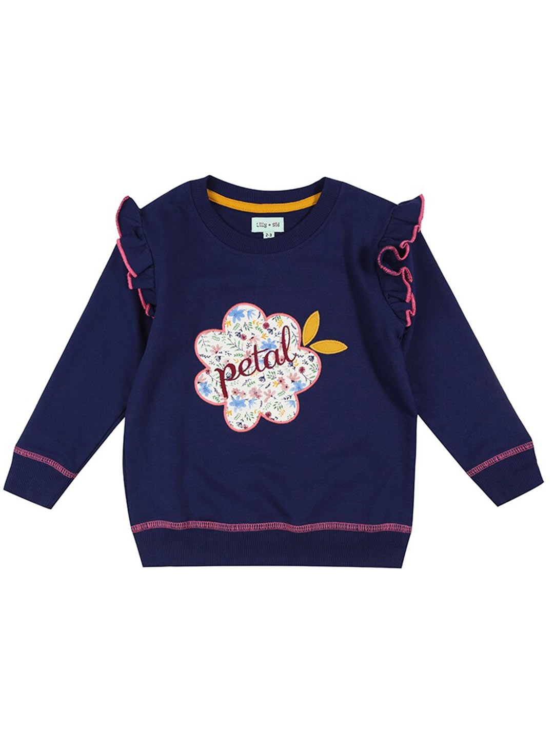 

Lilly and Sid Girls Navy Blue Printed and Applique Sweatshirt