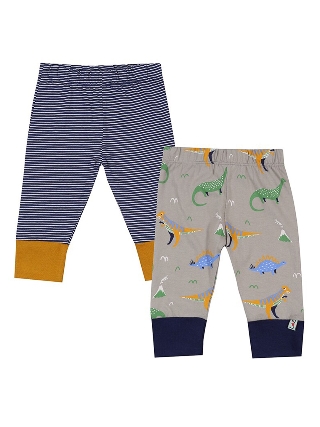 

Lilly and Sid Boys Pack of 2 Printed Organic Cotton Lounge Pant, Navy blue
