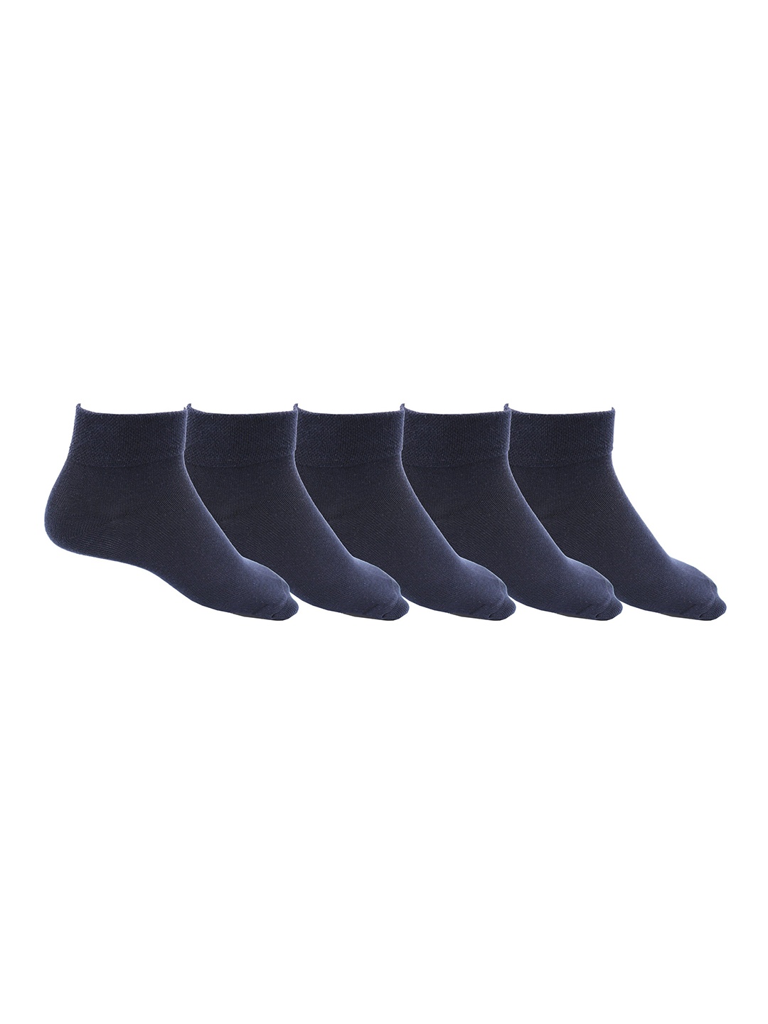 

RC. ROYAL CLASS Kids Pack of 5 Solid Ankle Length Organic Cotton Socks, Navy blue