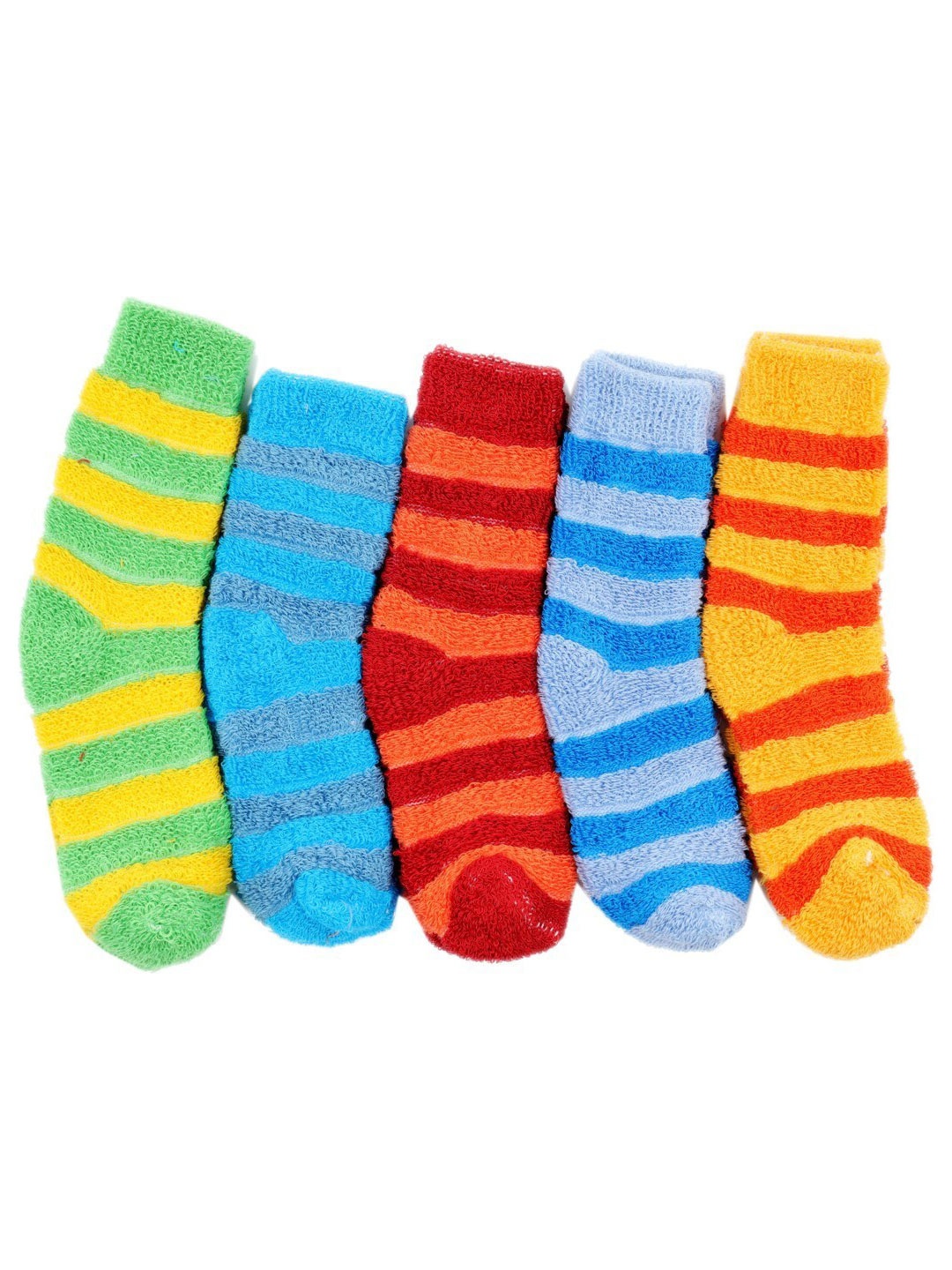 

RC. ROYAL CLASS Kids Pack Of 5 Patterned Organic Cotton Angle Length Socks, Multi
