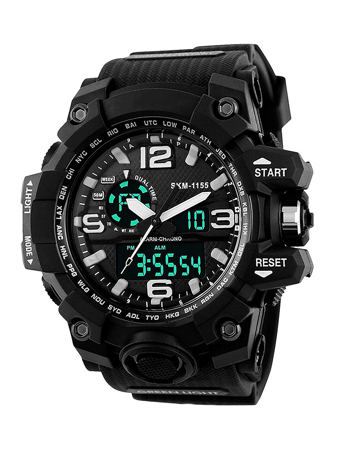 

Shocknshop Men Black Dial & Black Straps Analogue and Digital Multi Function Watch