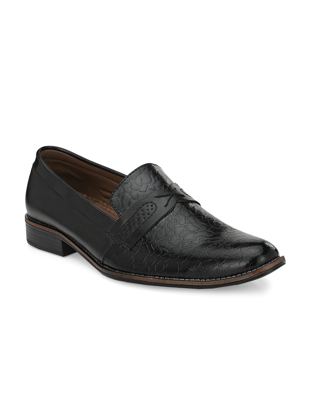 

Sir Corbett Men Black Textured Formal Loafers
