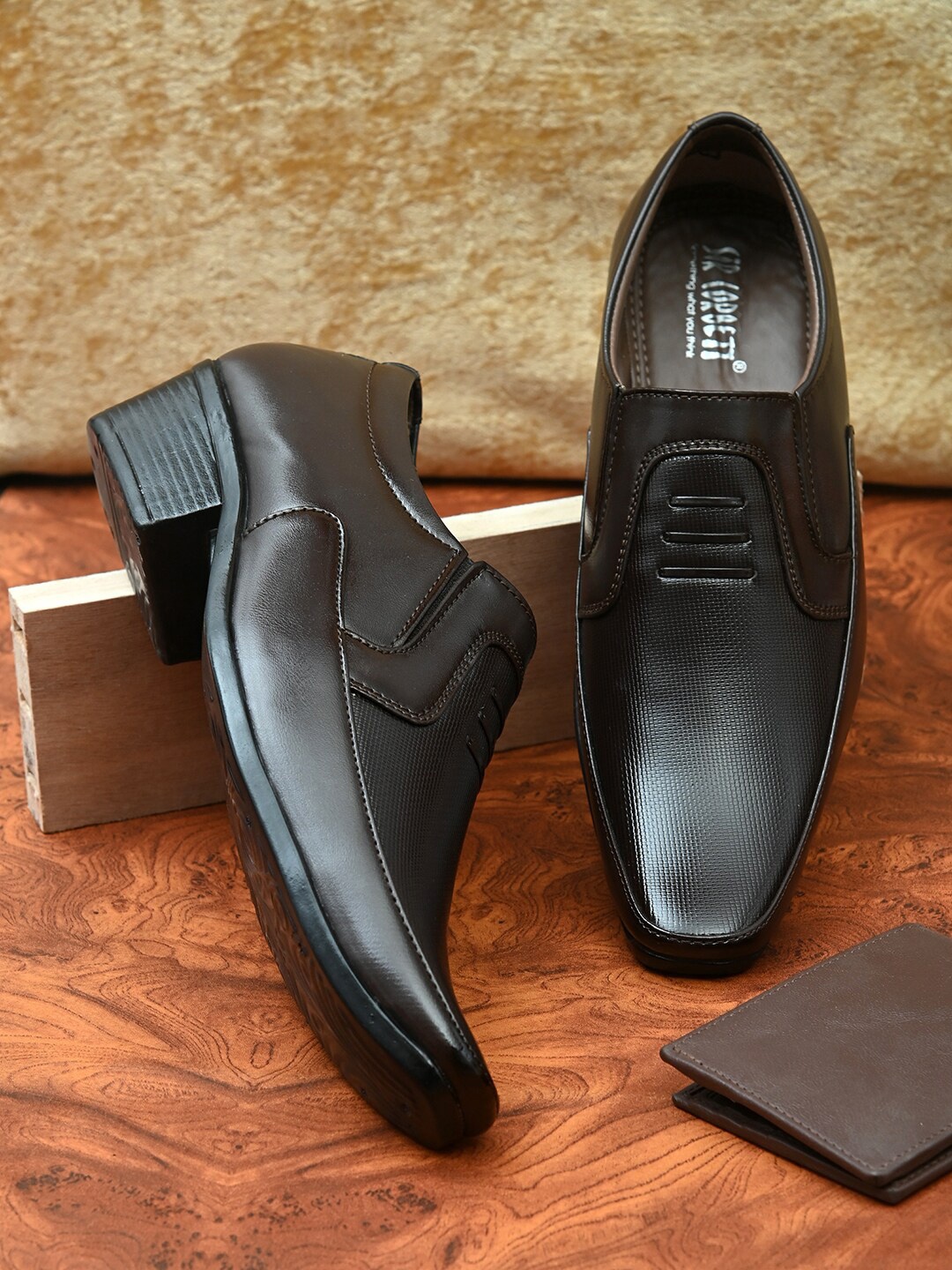 

Sir Corbett Men Brown Solid Formal Slip-On Shoes