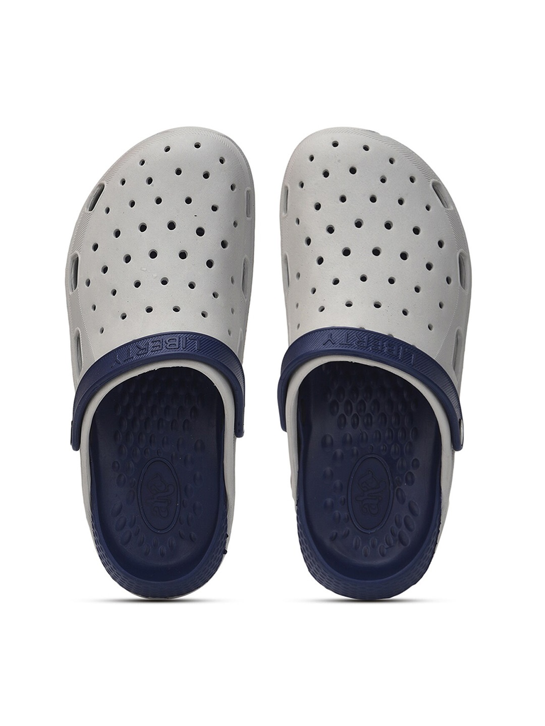 

Liberty Men Grey & Navy Blue Clogs Sandals
