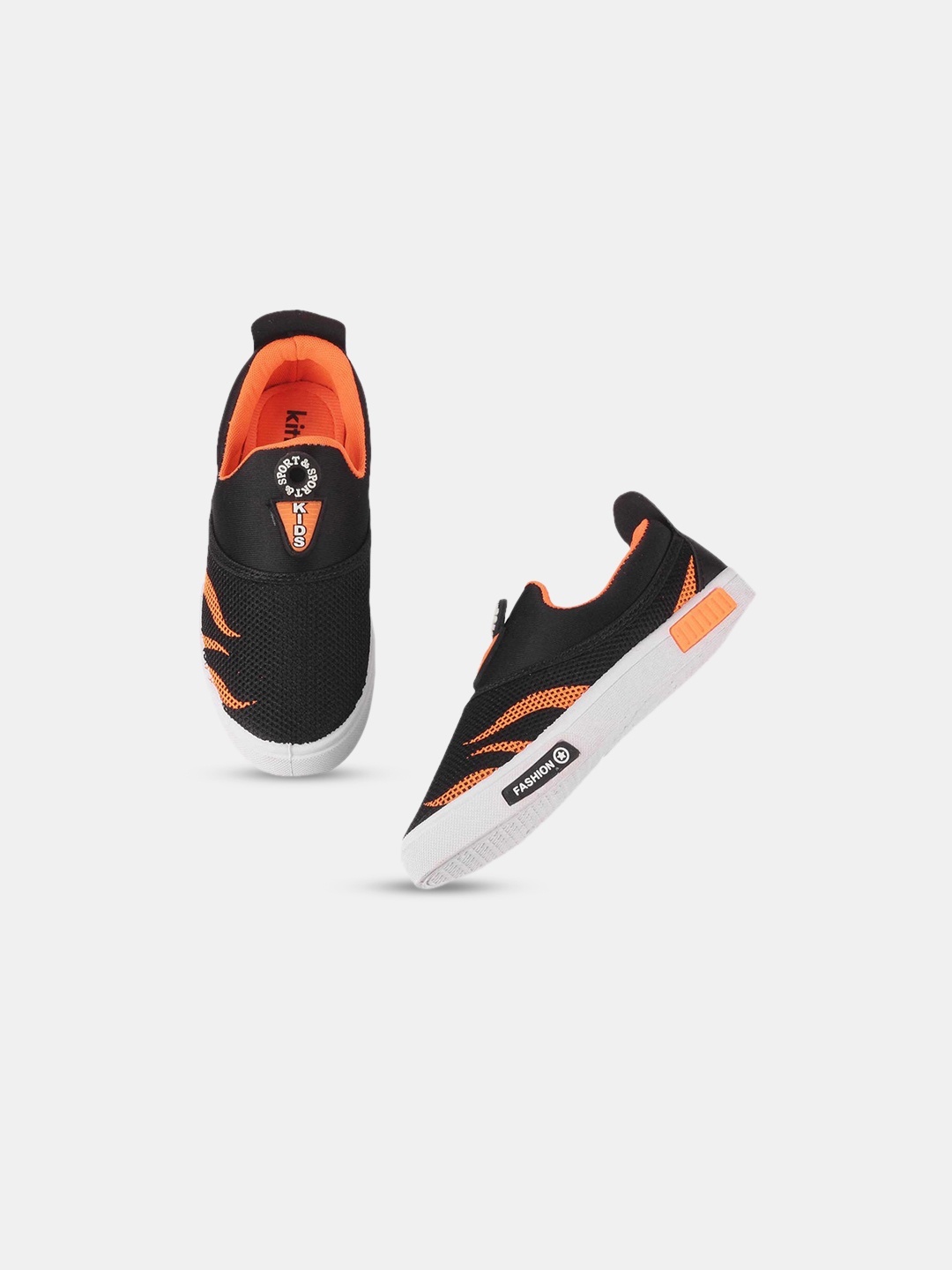 

Hopscotch Boys Orange Perforations Slip-On Sneakers