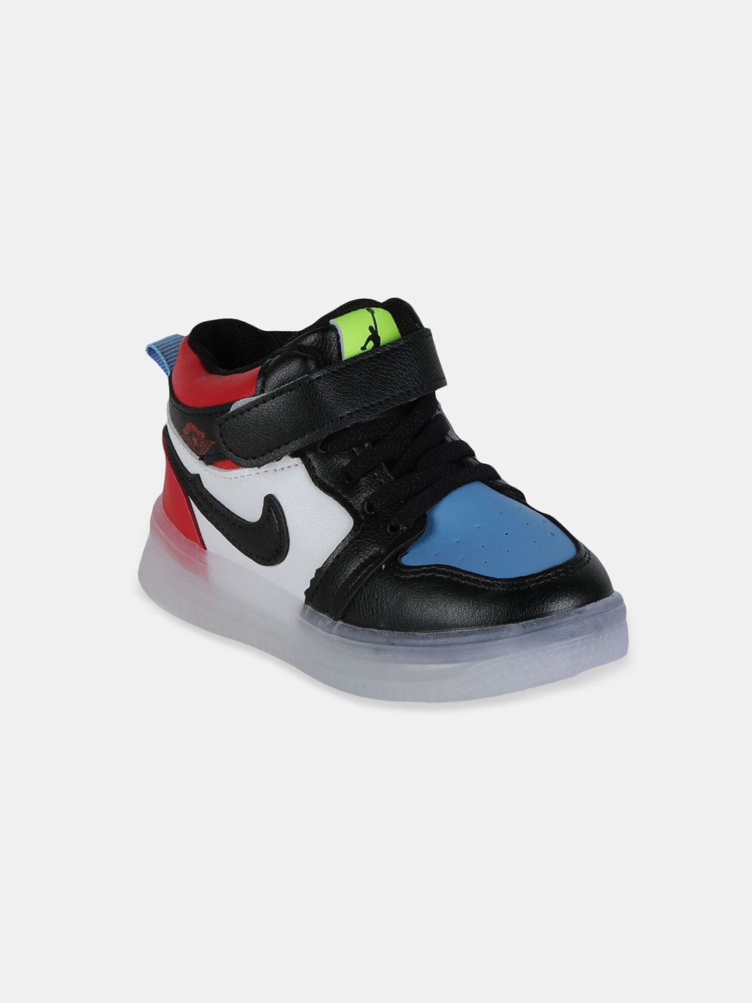 

Hopscotch Boys Black Colourblocked PU Sneakers