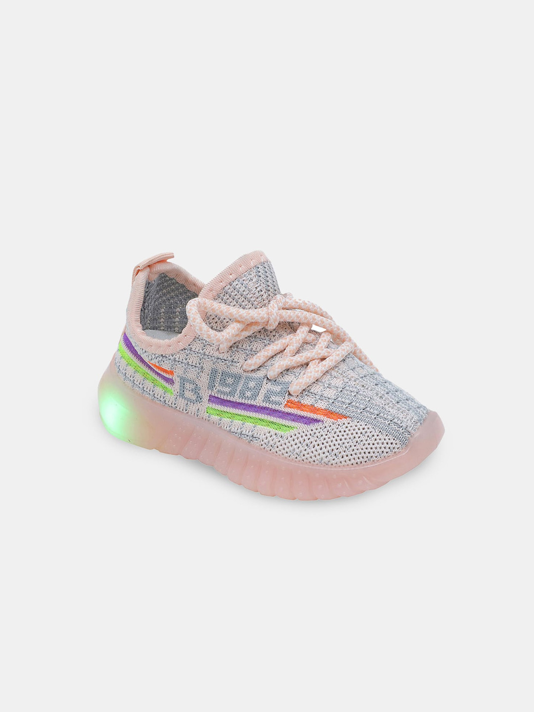 

Hopscotch Girls Pink Printed Sneakers