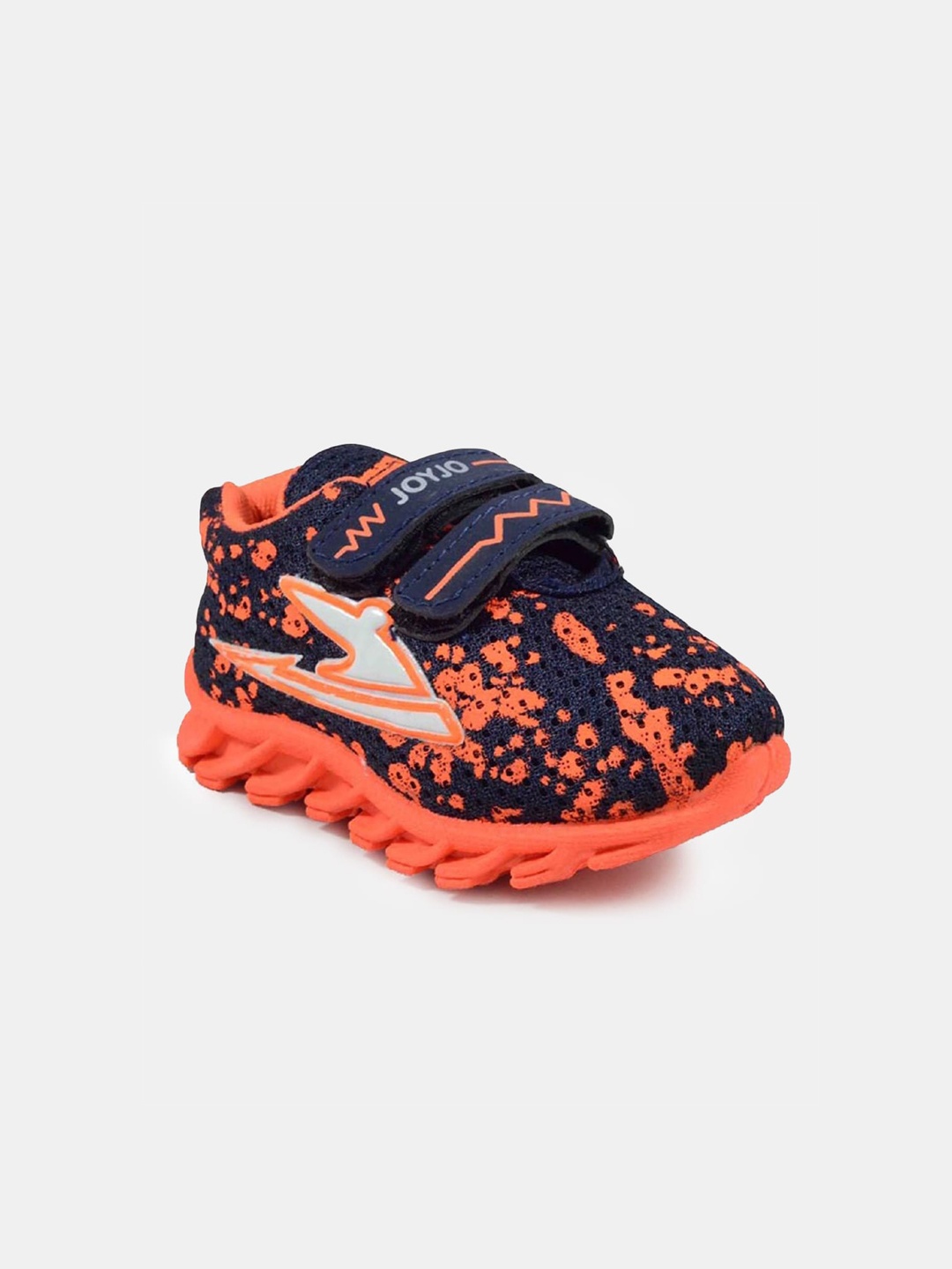 

Hopscotch Boys Orange Printed Sneakers