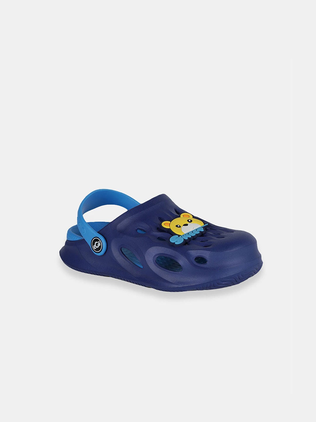 

Hopscotch Unisex Kids Blue & Yellow PU Clogs Sandals