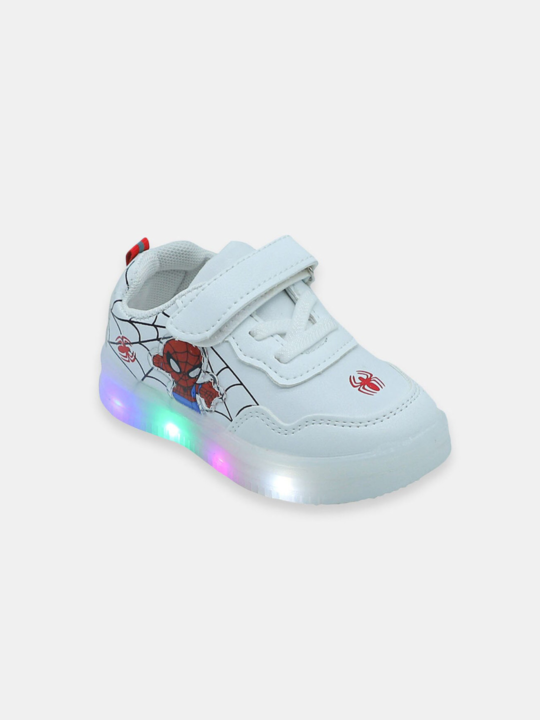 

Hopscotch Unisex Kids White Printed Sneakers