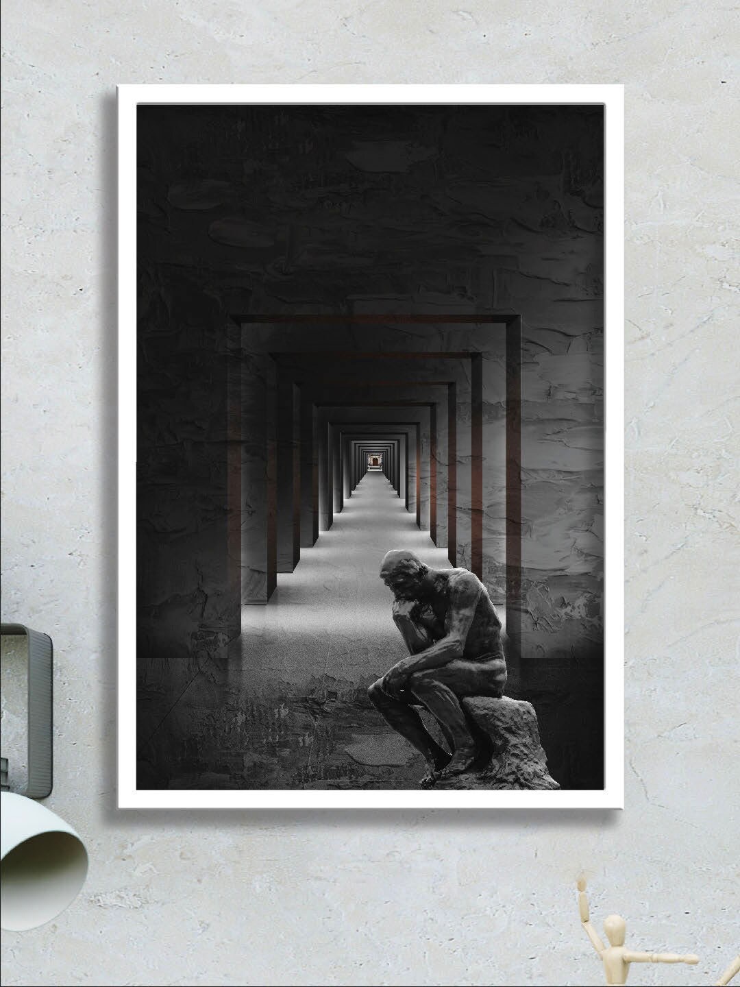 

SAF Grey & Black Digital Painting Framed Wall Art