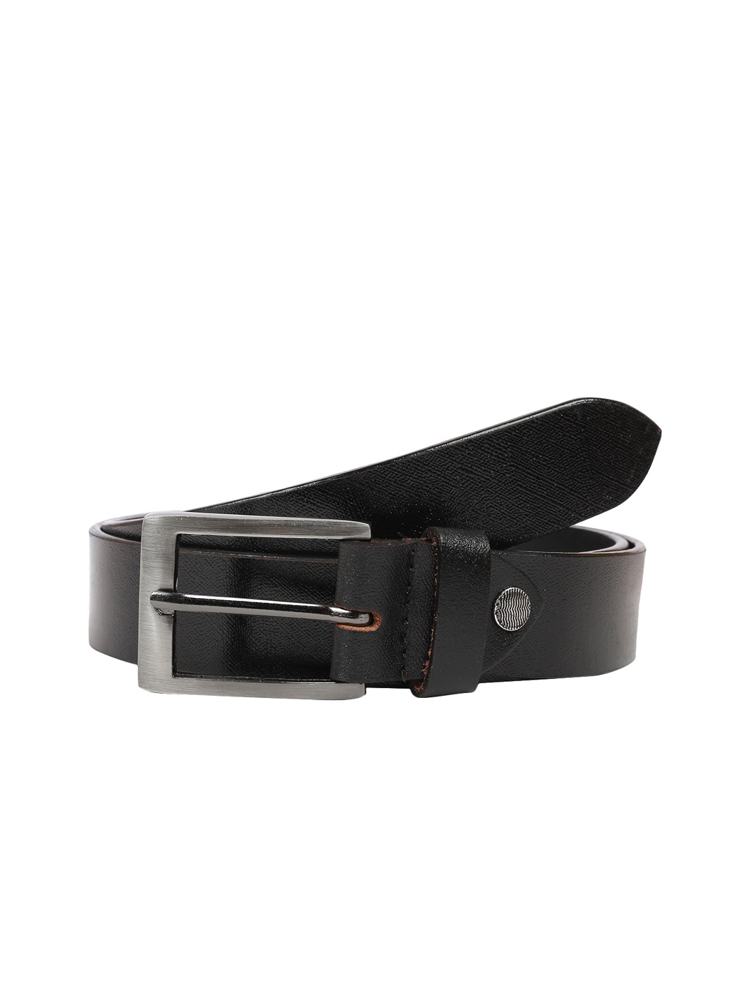 

WELBAWT Men Black Leather Belt