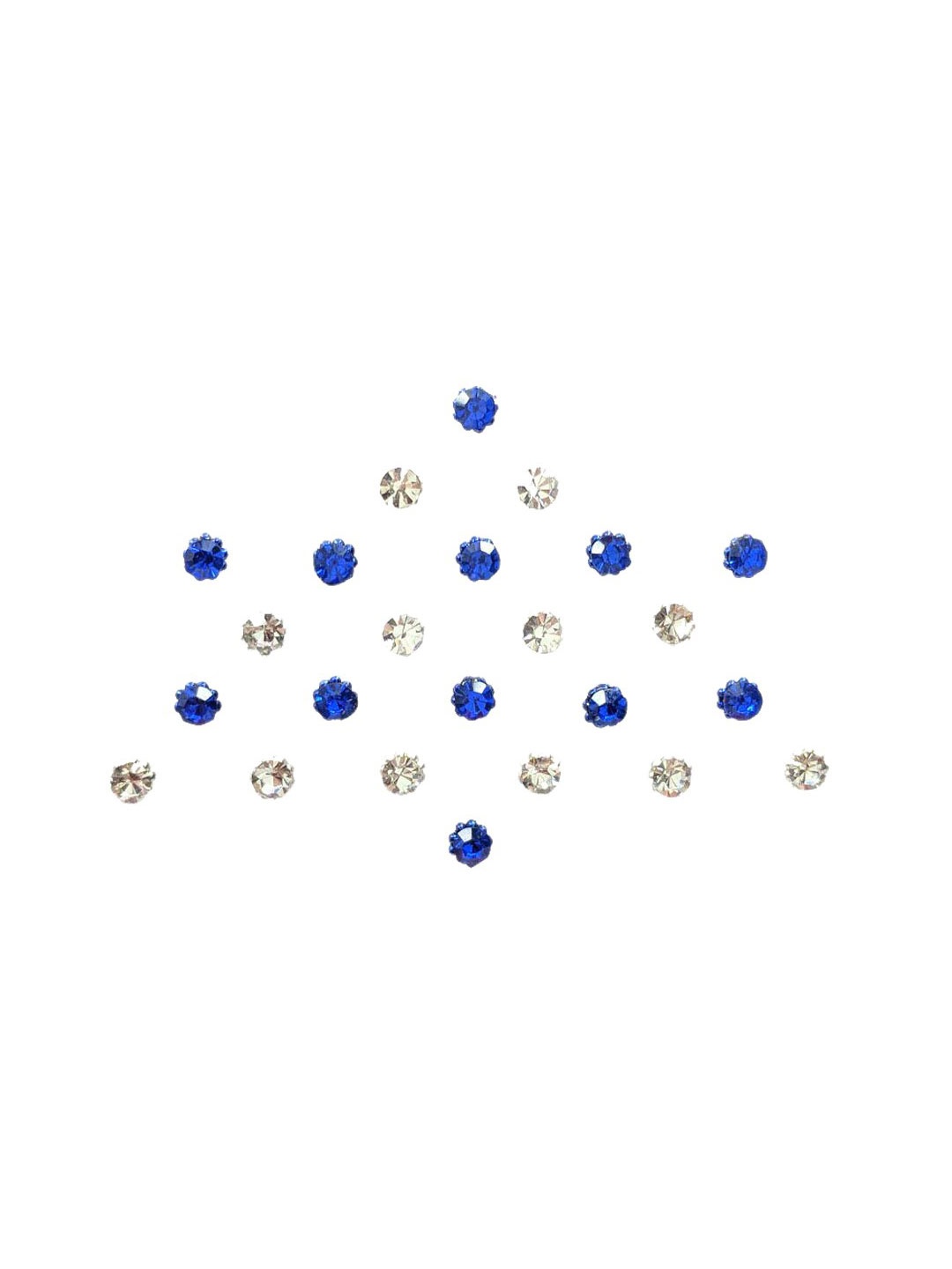 

Comet Busters Blue & Silver-Toned Stone Studded Bindis - 24 Pcs