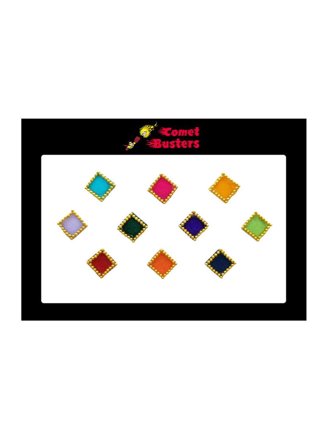 

Comet Busters Set Of 10 Bindi Sindoor, Multi