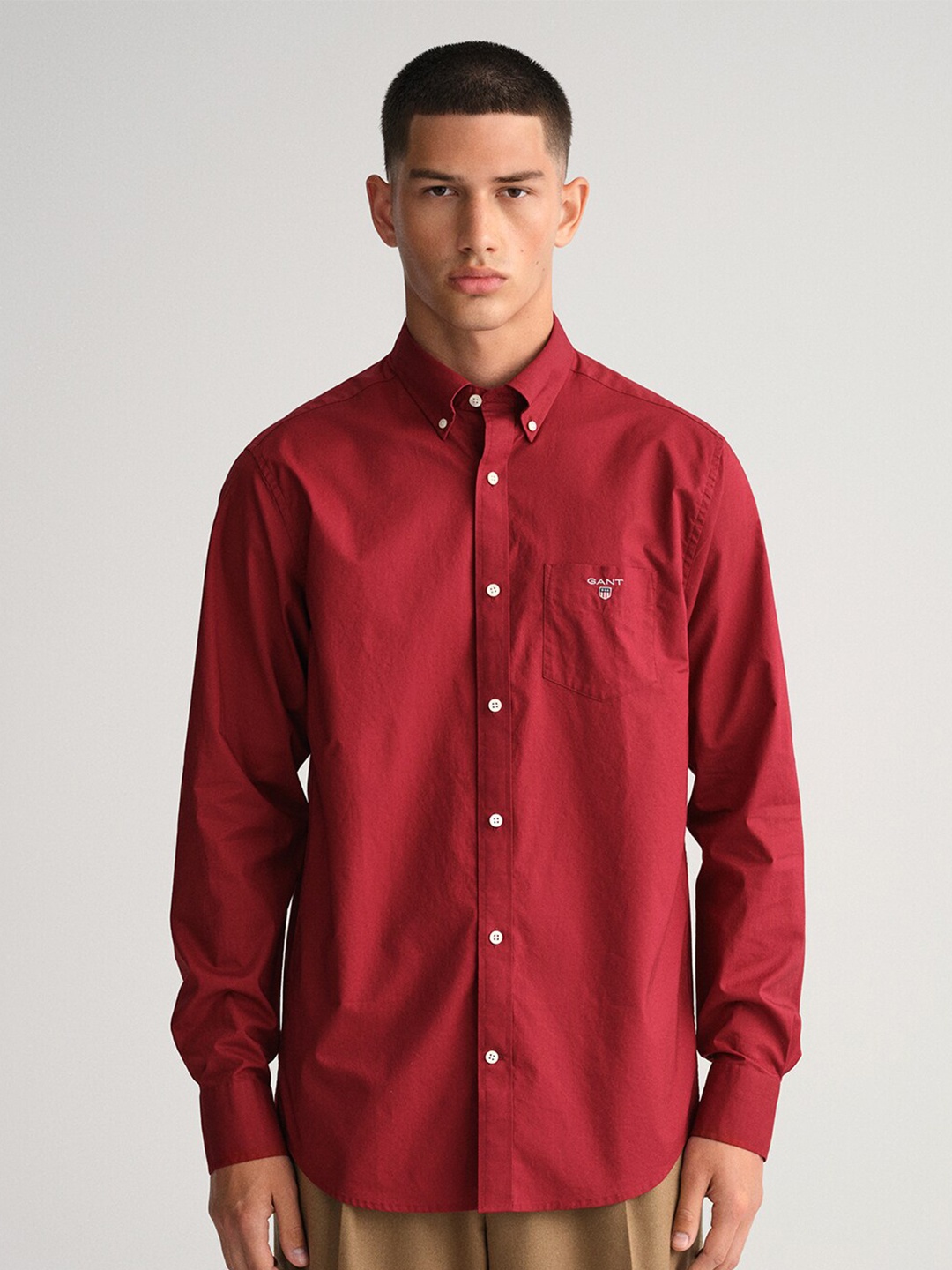 

GANT Men Navy Red Classic Casual Shirt, Navy blue