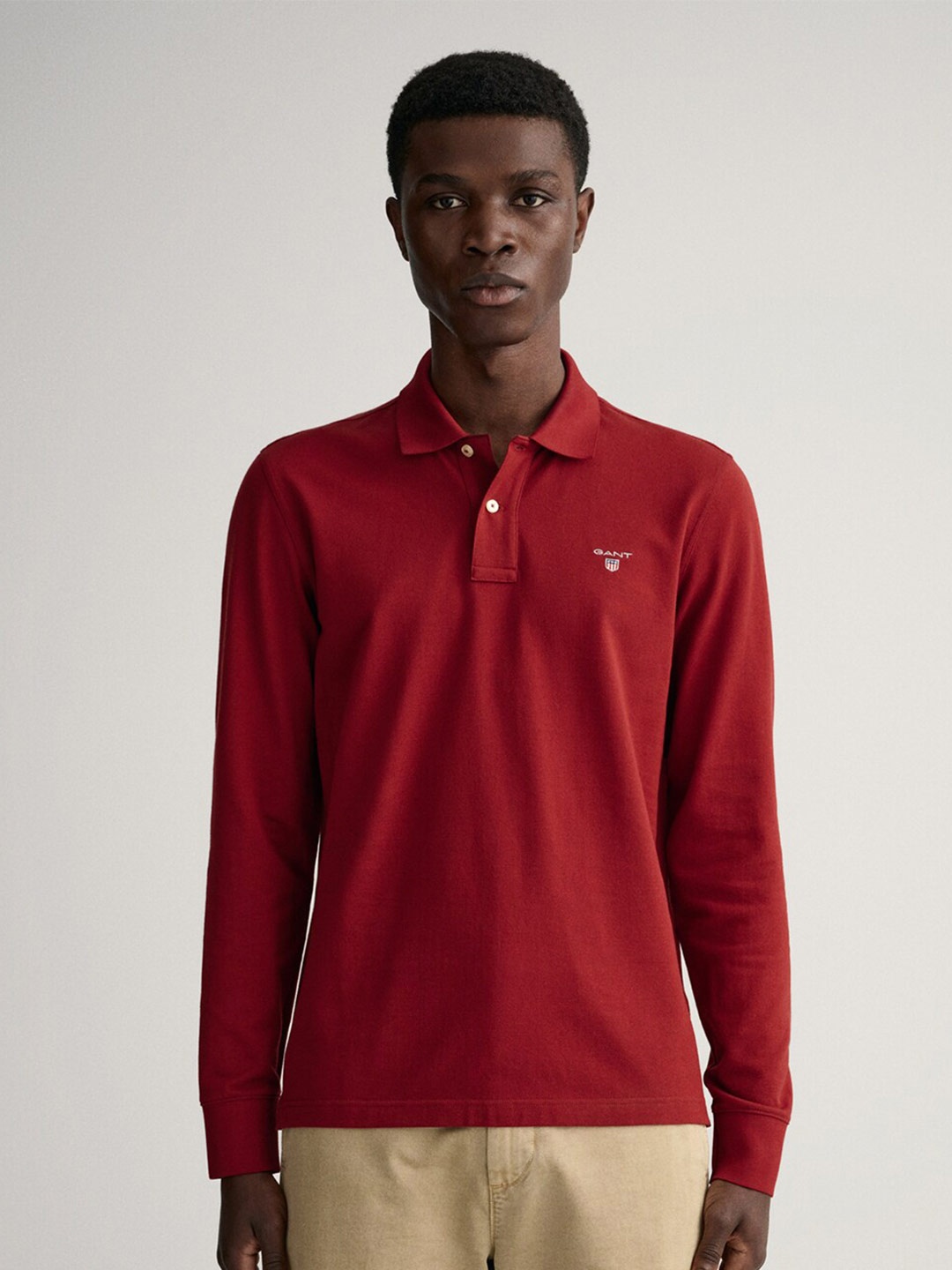 

GANT Men Navy Blue Polo Collar T-shirt