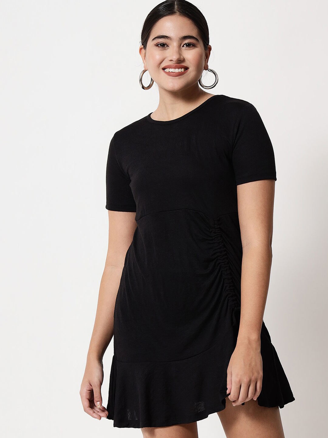 

Yaadleen Women Black A-Line Mini Dress