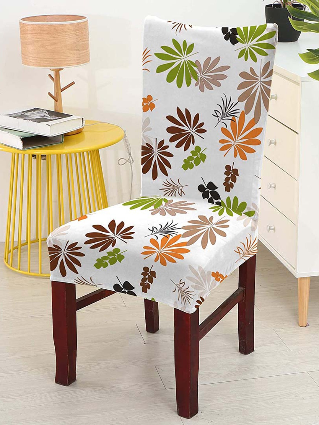 

Slushy Mushy Pack of 4 Multicoloured Printed Chair Covers, White