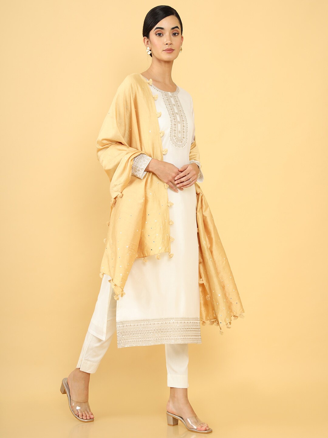 

Soch Beige & Black Dupatta