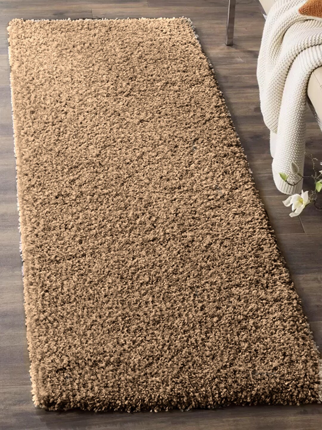 

Nautica Camel Brown Shaggy Anti-Skid Carpet